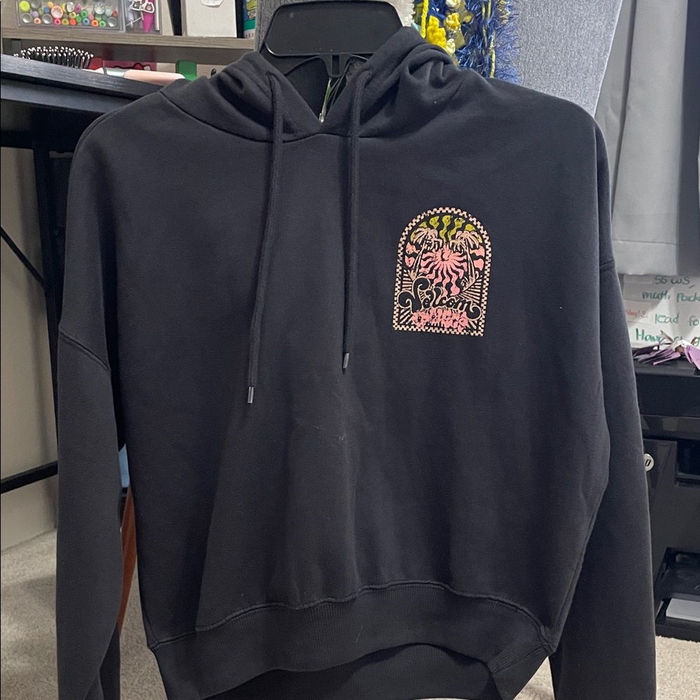 Volcom Black Hoodie with Colorful Graphic